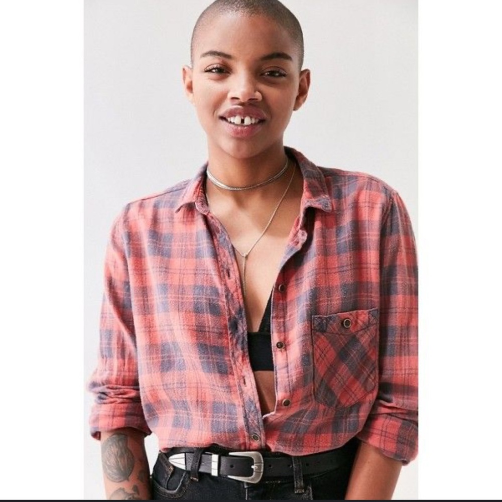 BDG Flannel Plaid Button Down
